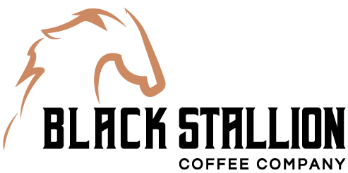 Coffee company logo Black Stallion Coffee company located in San Gabriel, CA. Providing all of Los Angeles premium specialty coffee in whole bean or in different grind types to allow you to enjoy your favorite drip style coffee.